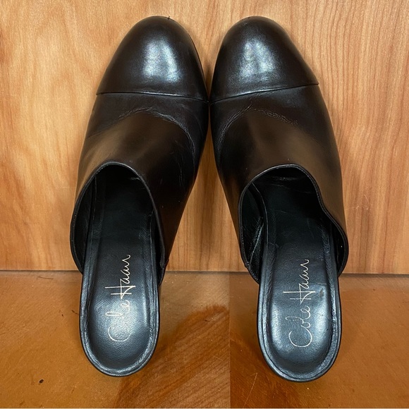 Womens 7.5 Cole Haan Stephanie Backless Heel Black SEF1160 - Picture 5 of 8